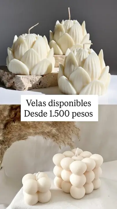 Velas bubble y flor de loto