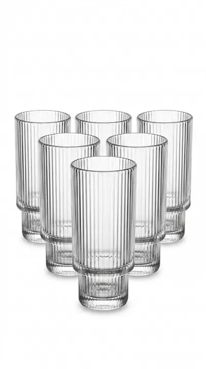 Pack 6 vasos de vidrio
