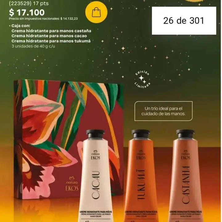 Combo trio pulpas manos EKOS! Super promo oferta hoy!