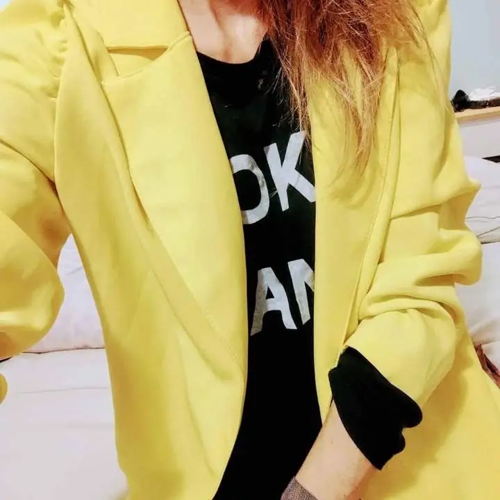 Blazer amarillo manga princesa súper promo