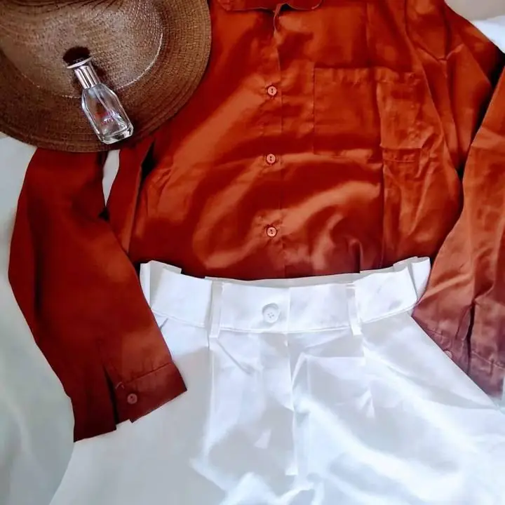 Camisa marrón talle único S