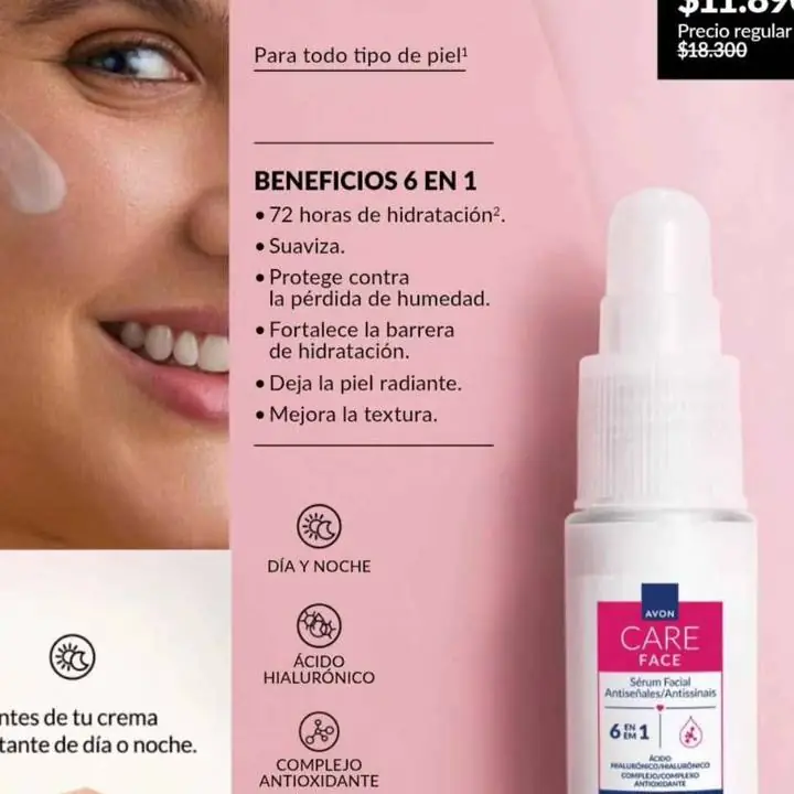 Agua micelar + Sérum Avon super promo oferta hoy! crema de cuerpo...mascarilla fácial