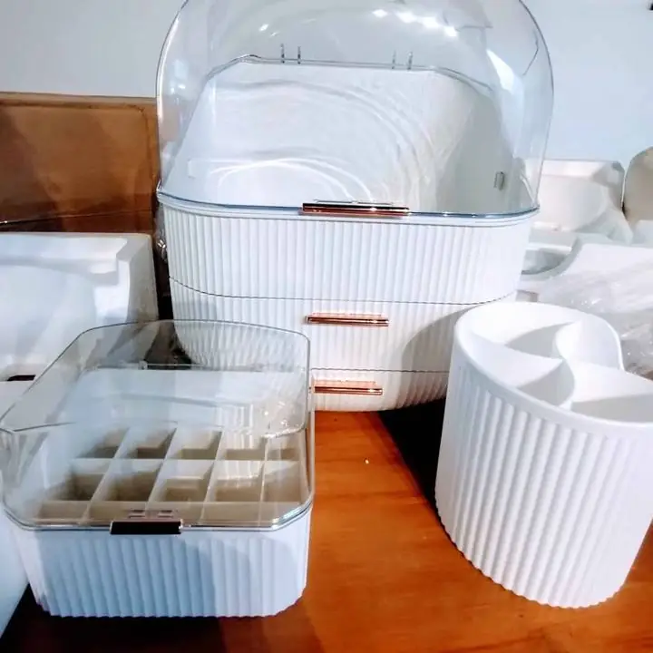 Hoy!vendo! hermoso combo organizador de maquillaje GRANDE(con detalle ver descripción)