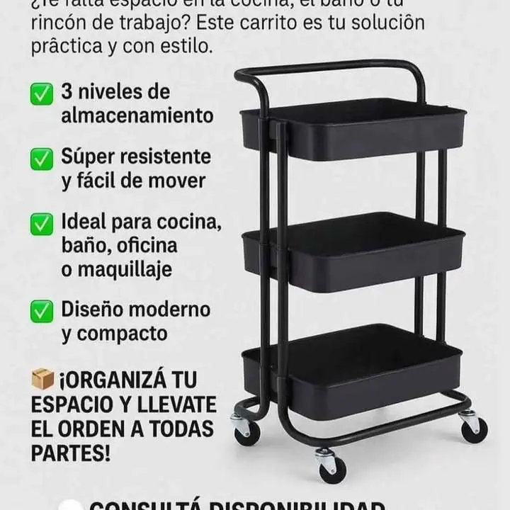 Carrito organizador multiusos con ruedas súper promo oferta hoy!