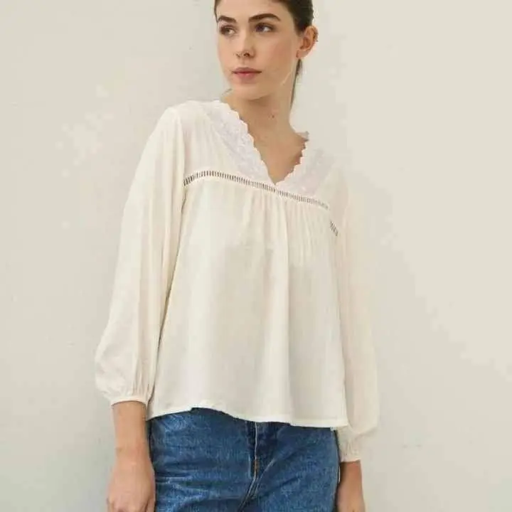 Blusa con puntilla