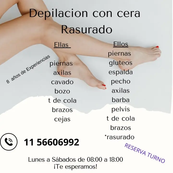 Depilacion con Cera y Rasurado con Maquina