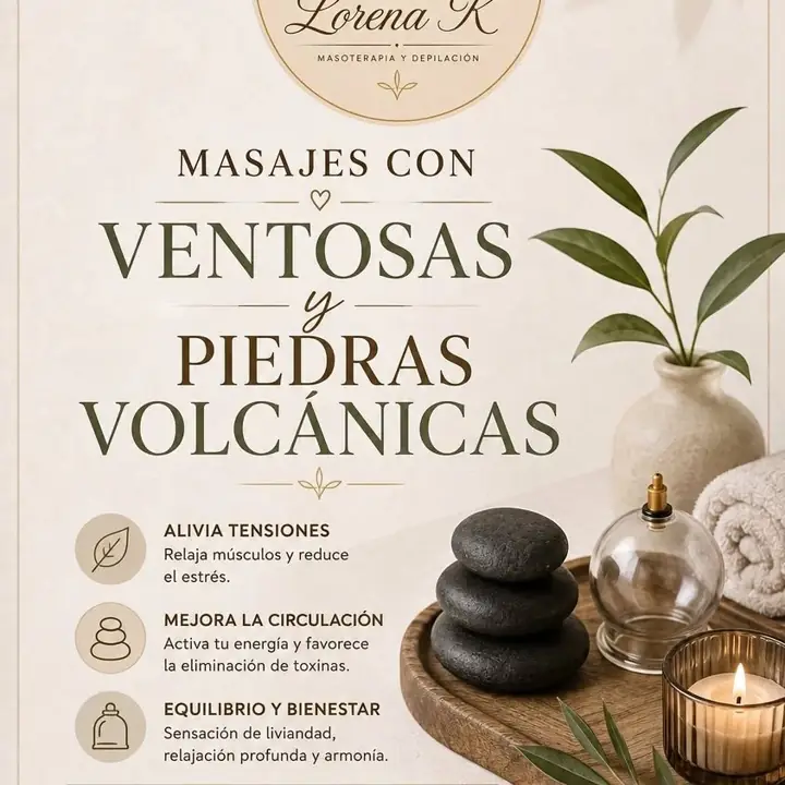 Masajes ,Ventosas,Piedras Volcanicas