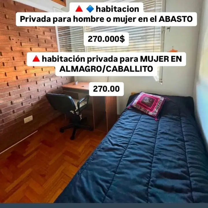 Habitaciones privadas en Almagro, abasto y san telmo Wpp