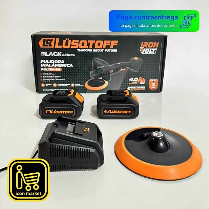 Pulidora inalámbrica brushless lusqtoff 180 mm