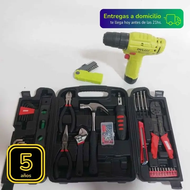 Taladro set herramientas puntas y mechas