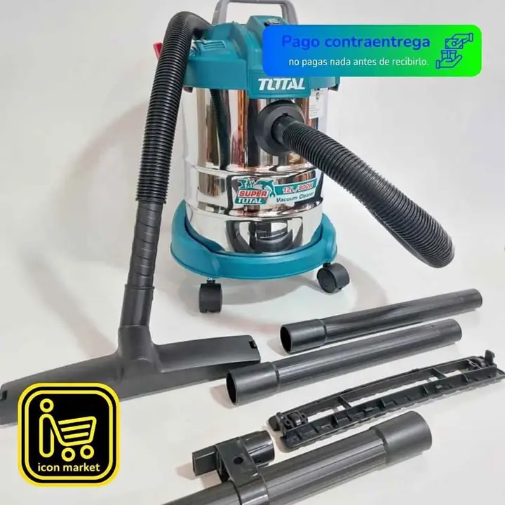 Aspiradora Eléctrica total 800w tanque 12 LTS 220v con Accesorios