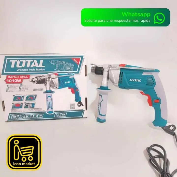 Taladro Percutor Total 1010w 13mm Velocidad Variable Reversible Industrial 220v