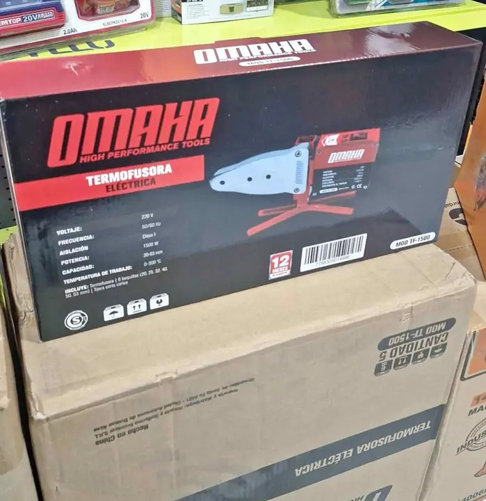 Termofusora electrica 1500w 20-63mm + maletín Omaha 75.000