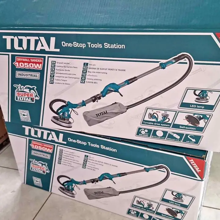 Alisador de pared y techo 1050w Total con bolso y 12 Lijas
