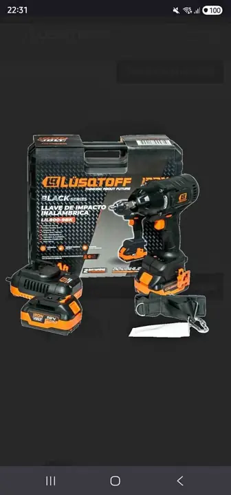 Llave de impacto 750nm 2 bateriaw 4.0ah cargador y maletin 3 años de garantia
