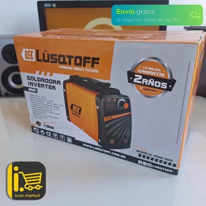 Soldadora Inverter Lusqtoff - Iron300 Monofasica 220a maquina soldar