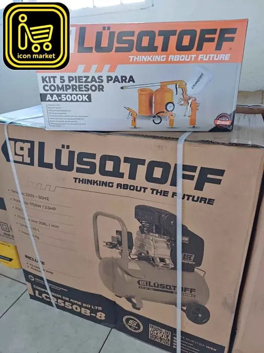 Compresor 50Lts + kit Compresor LUSQTOFF 245.000 combo