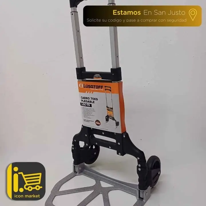 Carro Plegable Lusqtoff | Soporta 70 kg | Práctico y Liviano
