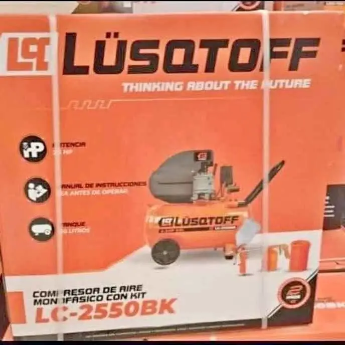 Compresor lusqtoff 50L c kit accesorios NUEVO 2 años de garantía c kit