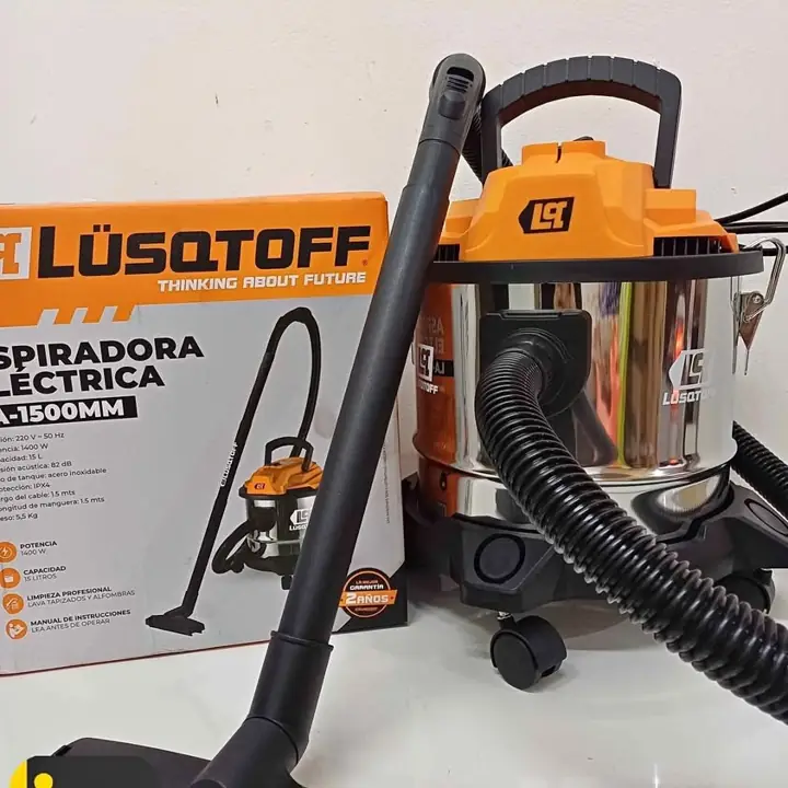 Aspiradora lusqtoff 1500w 15litros Aspira líquido y polvo 2 años de garantía