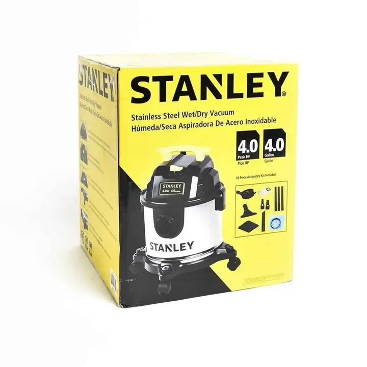 Aspiradora stanley 15litros 1300w acero inoxidable aspiradora de polvo y líquido