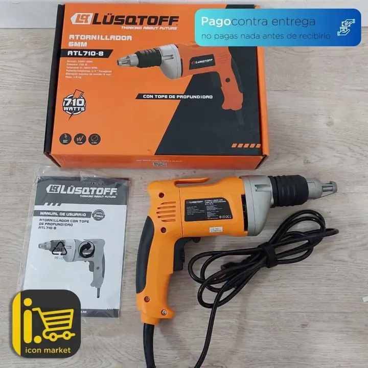 Atornillador 710w Durlock Drywall Yeso Aluminio Lusqtoff
