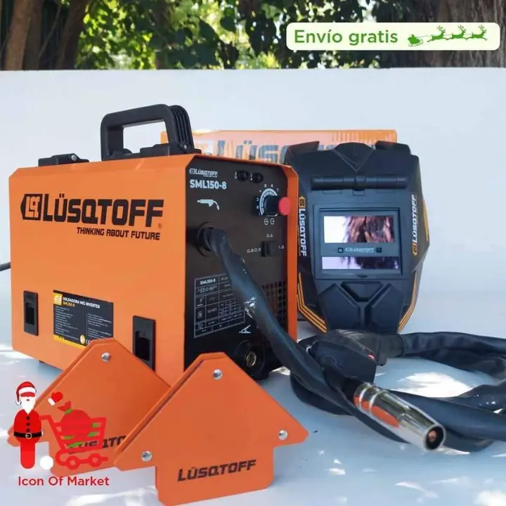 Soldadora Inverter Mig Alambre Flux + Escuadra + mascara + rollo flux