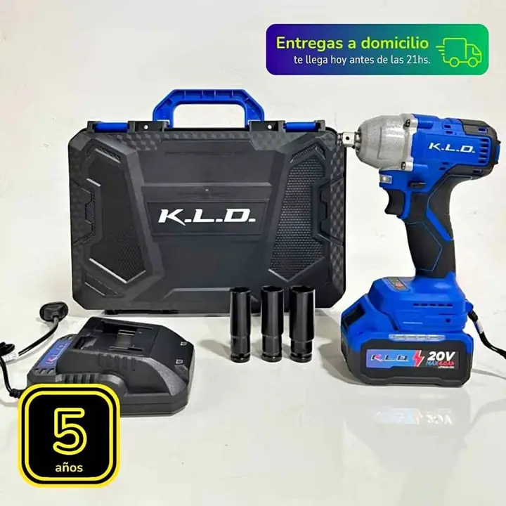 Llave de Impacto Inalámbrica KLD 20V Brushless 500Nm + Batería 4Ah + Cargador + Maletín