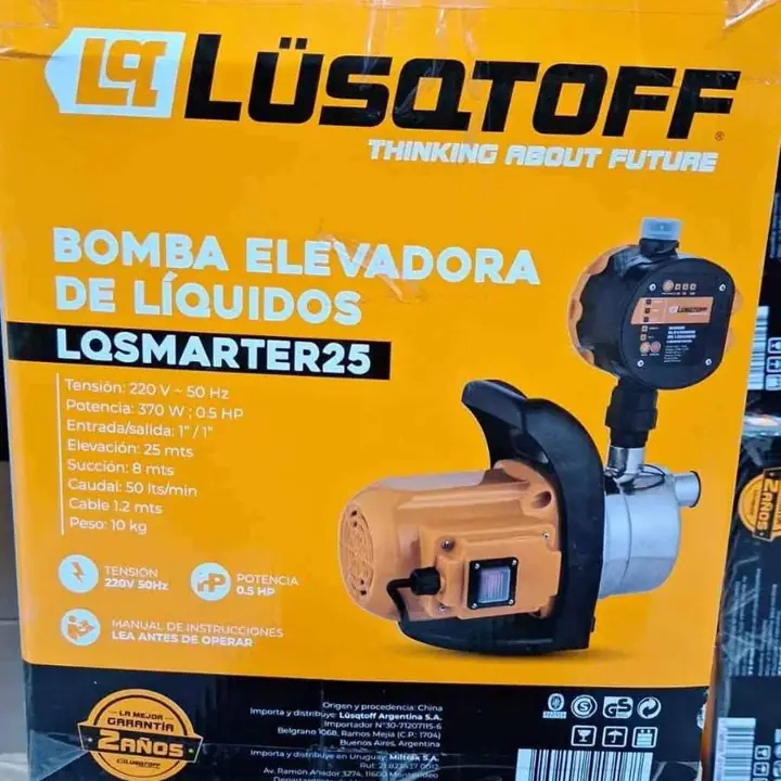 Bomba elevadora Inteligente 25 M - 1/2HP mayor presión 2 años de garantía