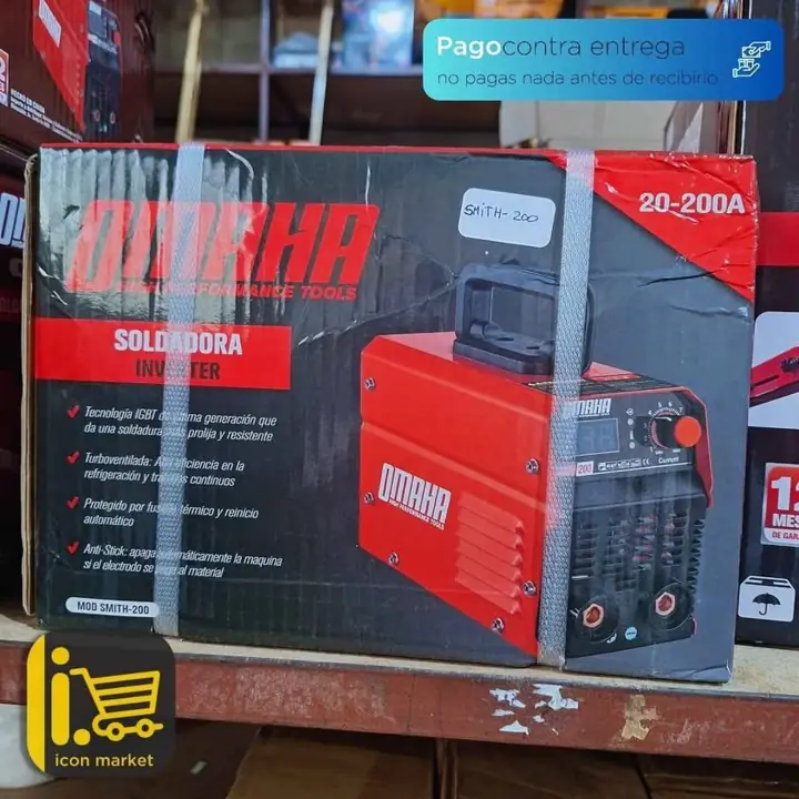 Soldadora Inverter 200amp Electrica + 2 Escuadras Maquina Soldar