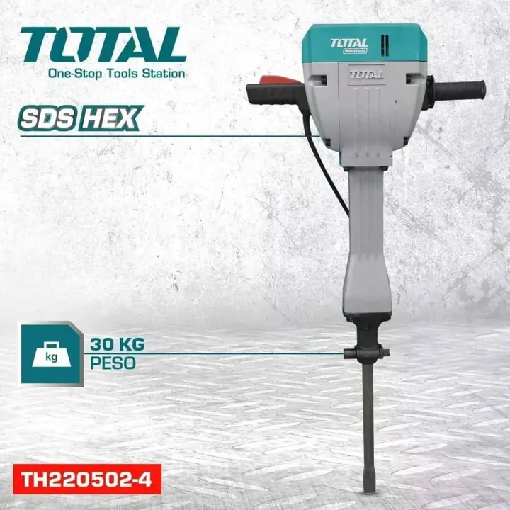 Martillo Demoledor 2200w 75j 30 Kg + 2 Puntas