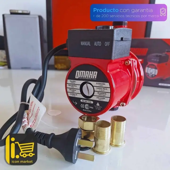 Bomba Presurizadora Elevadora de Presión 100w 2 Baños