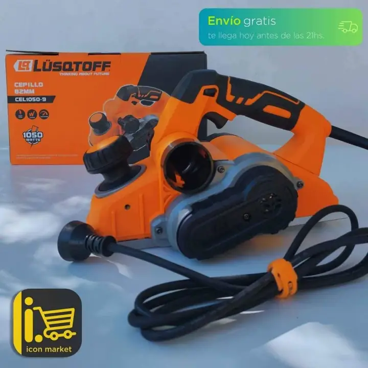 Cepillo Garlopa Rebajadora de mano 1050w Madera Carpintero