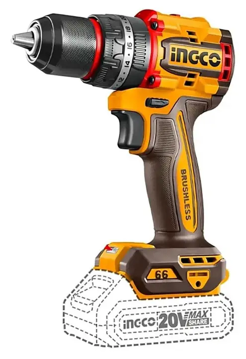 Taladro Atornillador Percutor 20v 66nm Ingco Solo