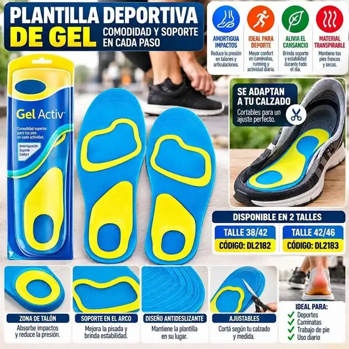 Plantilla deportiva de gel