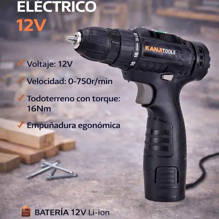 Atornillador electrico inalambrico 12V Kanji