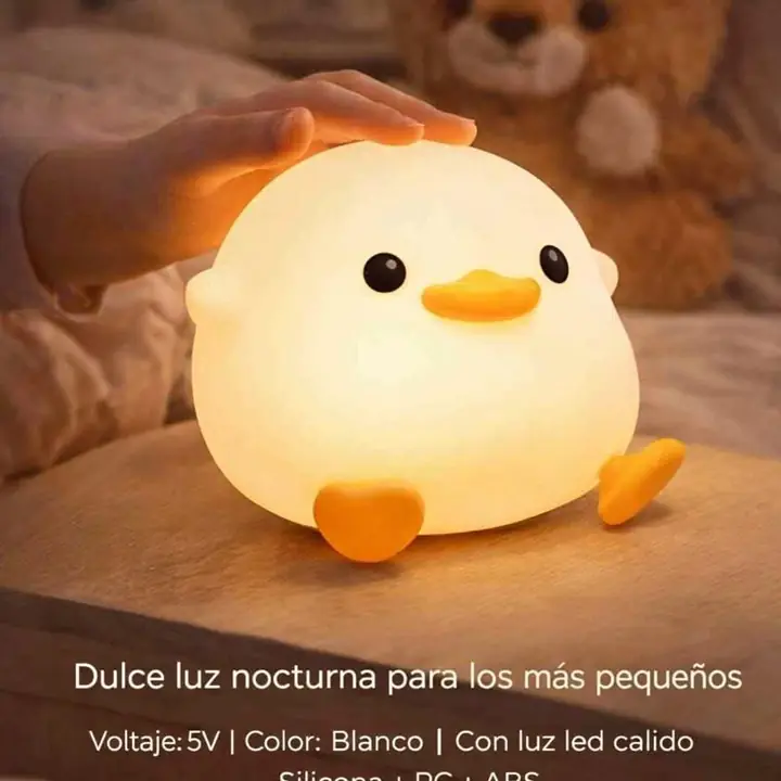 Lampara infantil LED 5V touch pato