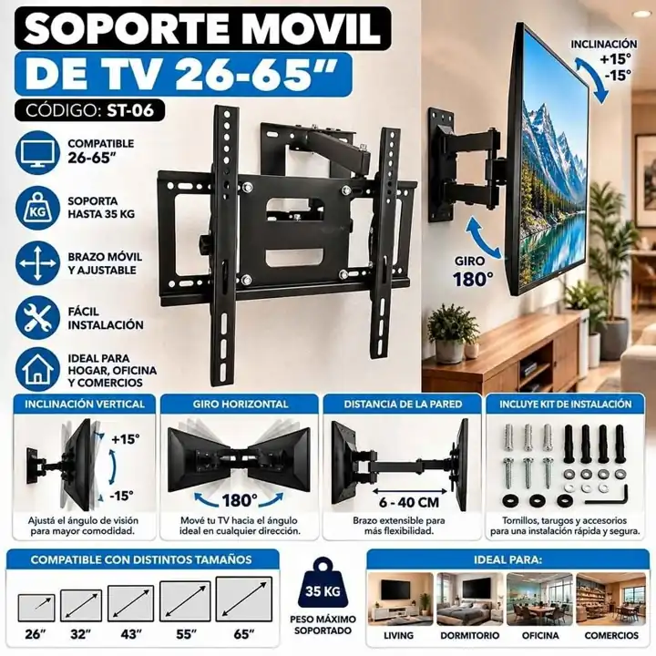Soporte movil de 26 a 65 pulgadas