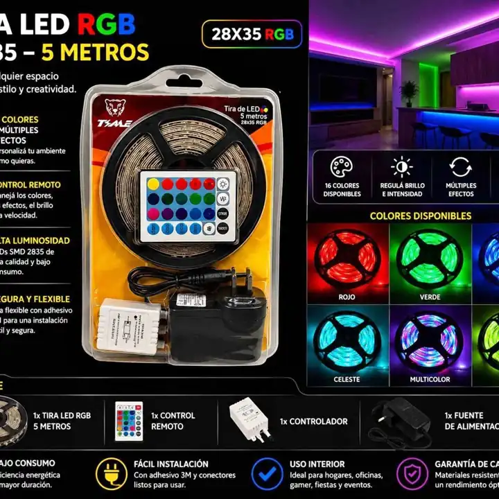 Tira LED RGB 28x35 - 5MTS