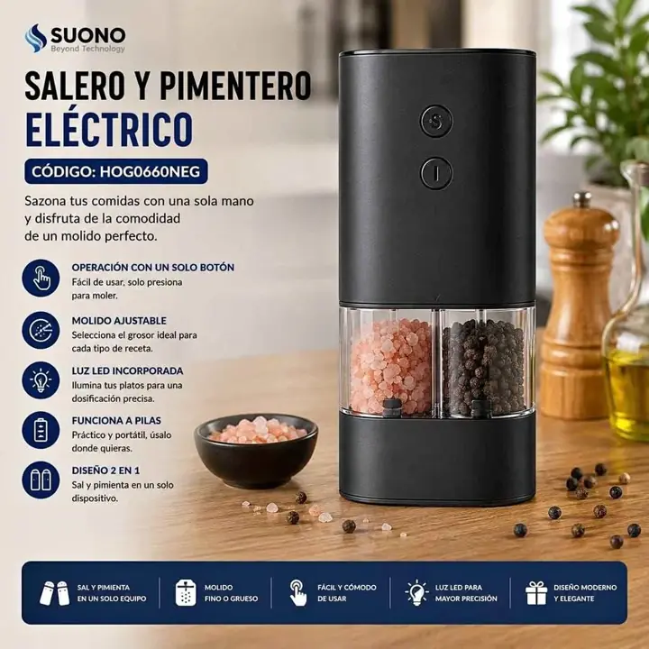 Salero y pimentero electrico