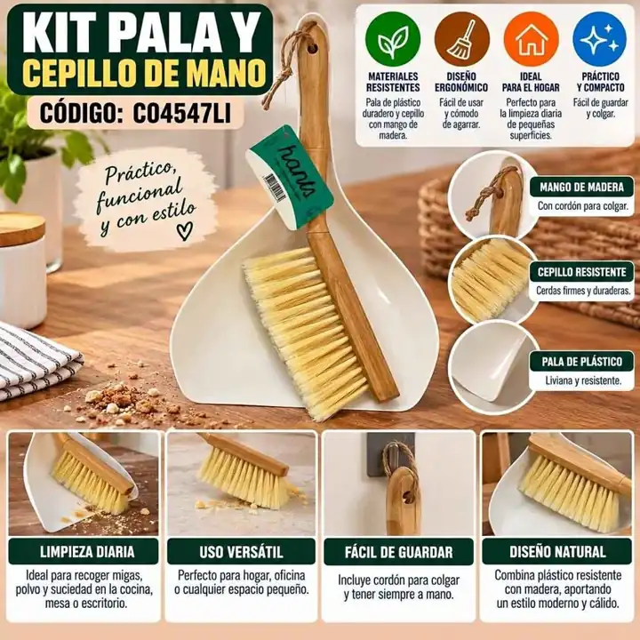 Kit pala y cepillo de mano
