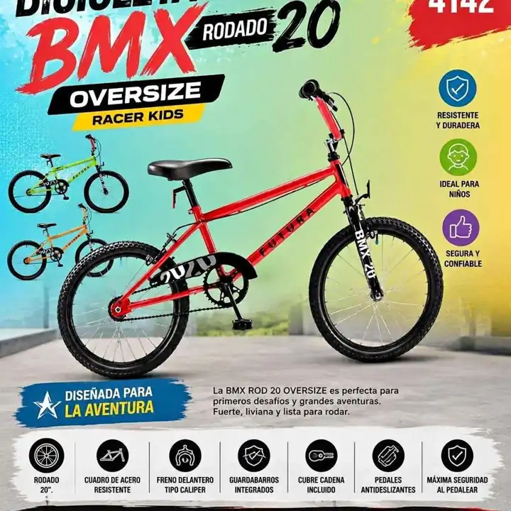 Bicicleta bmx 20" oversize futura
