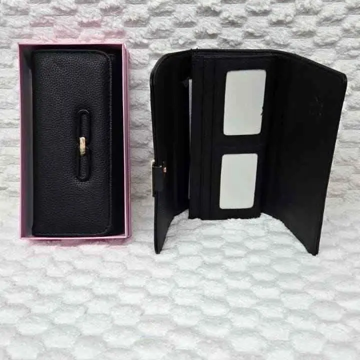 Billetera con cajita de broche cuero pu dia de la madre