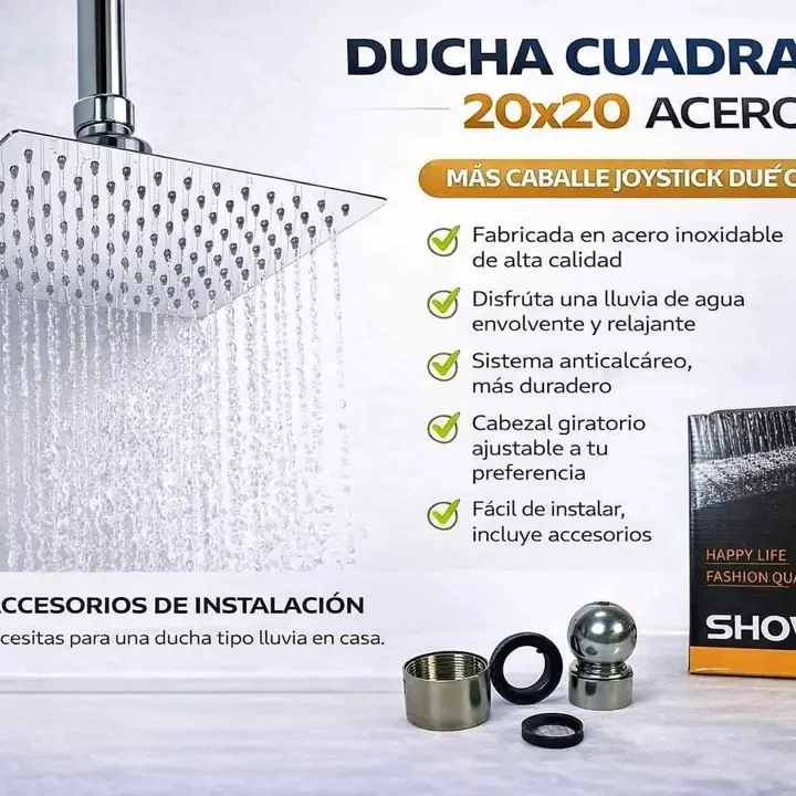 Ducha cuadrada 20CM x 20 cm