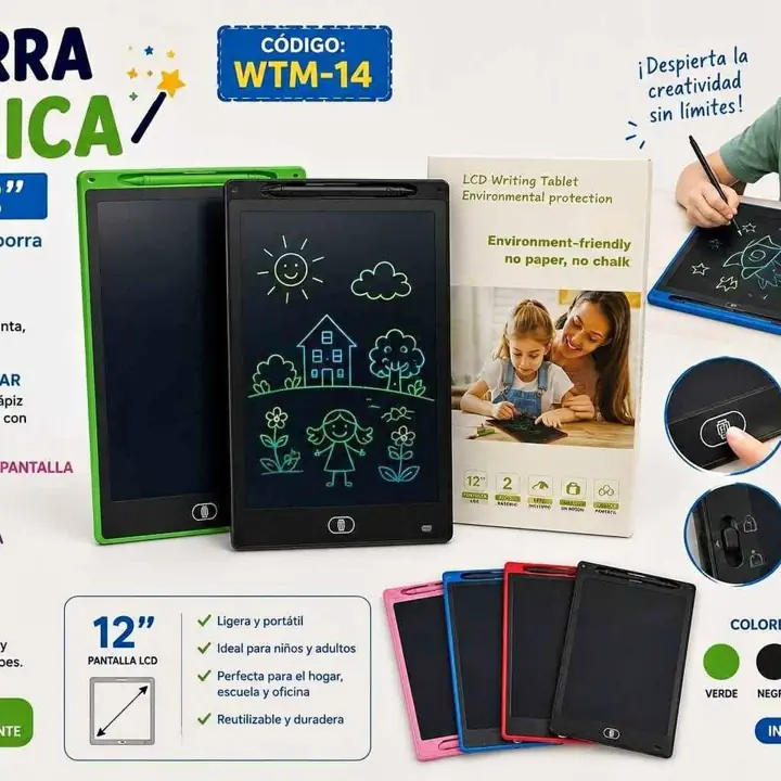 Pizarra magica LED de 12 pulgadas