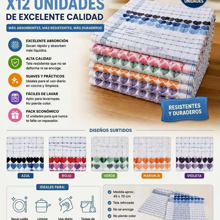 Repasadores X12 india resistentes