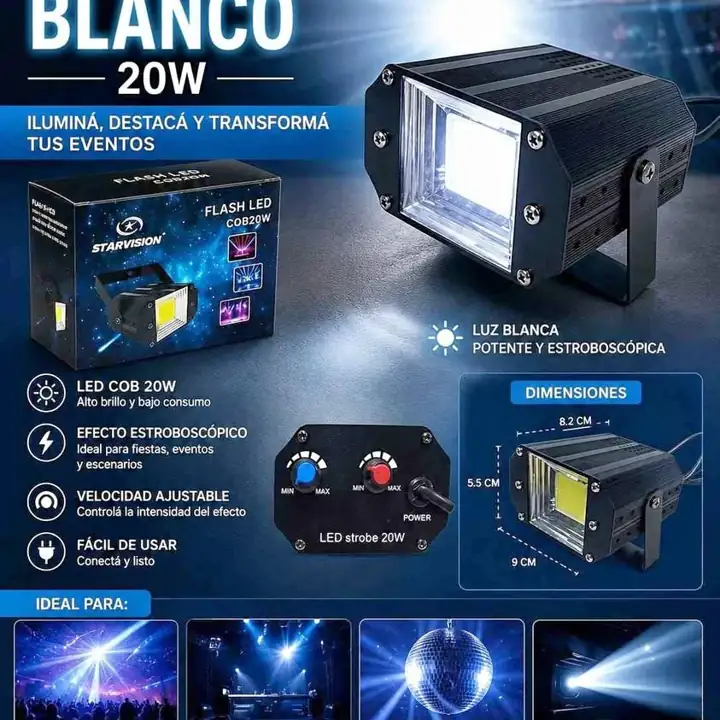 Flash LED blanco 20W