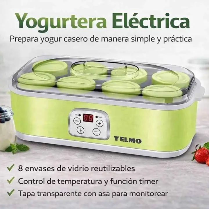 Yogurtera digital 8 frascos yelmo