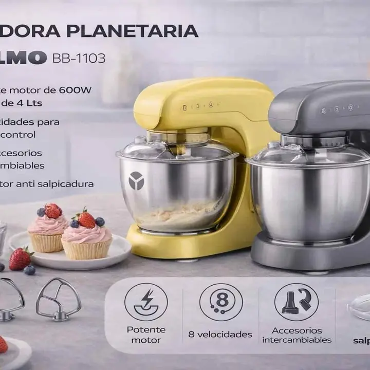Batidora planetaria con bowl - yelmo