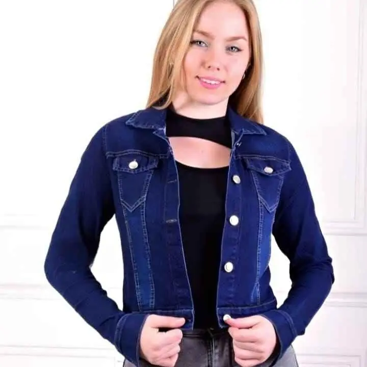 Campera jean azul